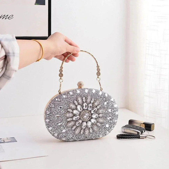 ❤️ Women's Bag Shiny Rhinestone Shoulder Bag,for Cocktail Formal - Picture 6 of 7